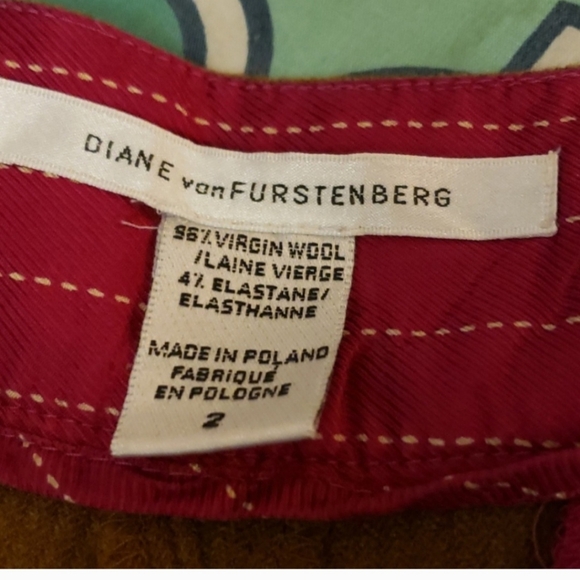 Diane von Furstenberg Tan Pants Size 2 - Picture 8 of 14